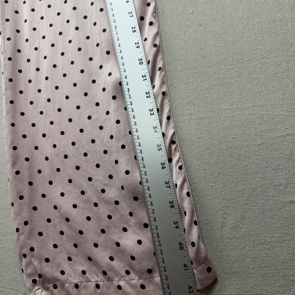 Victoria's Secret Pink Polka Dot 100% Mulberry Silk Pajama Set Top Pants M - Picture 16 of 16